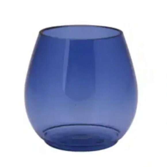 HD Designs Other - Set of 4 Sodalite Blue Stemless Acrylic/Plastic Wine Glasses